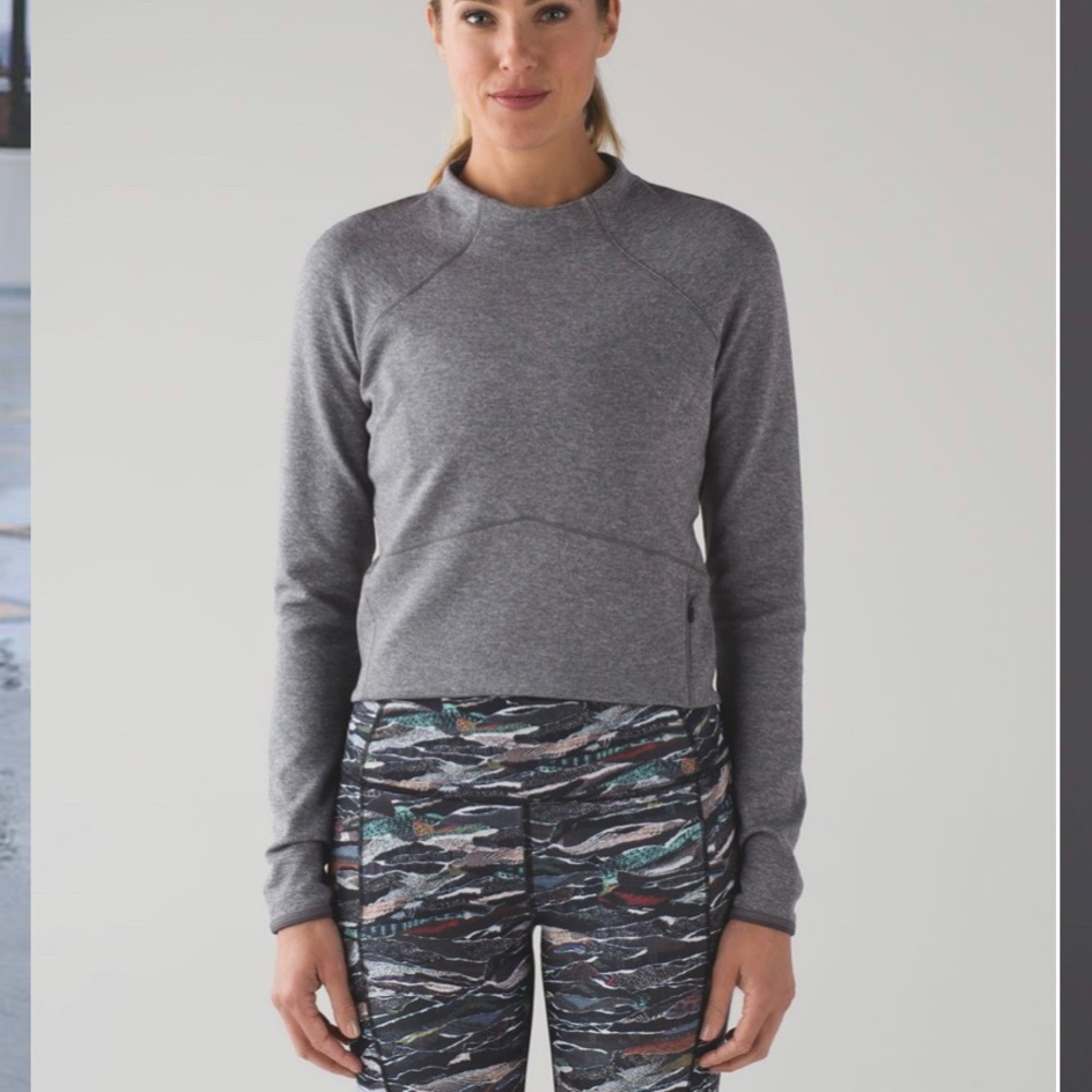 Lululemon Hill and Valley Mock Neck Long Sleeve Top